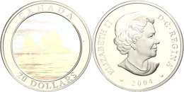 20 Dollars, 2004, Naturwunder - Ice Berg (Kinegramm), KM 611, Schön 552, Im Etui Mit OVP Und Zertifikat,... - Canada