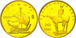 20 Euro, Gold, 2003, Europäische Kunst-Italien, Fb. 1543, In Kapsel, PP.  PP20 Euro, Gold, 2003, European... - Other & Unclassified