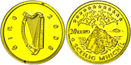 20 Euro, Gold, 2008, Sceilig Michil, 1/25 Unze, Mit Zertifikat In Ausgabeschatulle, PP.  PP20 Euro, Gold, 2008,... - Ireland