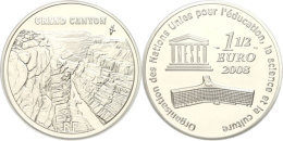 1,5 Euro, 2008, 60 Jahre UNESCO - Grand Canyon National Park, KM 1574, Schön 989, Im Etui Mit OVP Und... - Autres & Non Classés