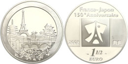 1,5 Euro, 2008, 150. Jahrestag Des Handelsvertrages Mit Japan - Megabauten, KM 1550, Schön 973, Im Etui Mit... - Other & Unclassified