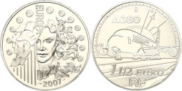 1,5 Euro, 2007, Europäische Währungsunion - Airbus A380, KM 1479, Schön 889, Im Etui Mit OVP Und... - Otros & Sin Clasificación