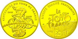 50 Euro, Gold, 2003, Tour De France, KM 1335, Mit Zertifikat In Ausgabeschatulle Und OVP (eingerissen Und Geklebt),... - Other & Unclassified