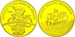 50 Euro, Gold, 2003, Tour De France, KM 1335, Mit Zertifikat In Ausgabeschatulle Und OVP (eingerissen Und Geklebt),... - Autres & Non Classés