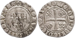 Blanc Dit Guénar (3,07g), O.J. (ab 1385), Karl VI., Toulouse. Av: Lilienwappen, Im Außenkranz... - Autres & Non Classés