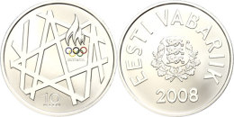 10 Krooni, 2008, XXIX. Olympiade In Beijing, KM 48, Schön 49, Im Etui Mit Kapsel Und Zertifikat, Auflage Nur... - Estonie