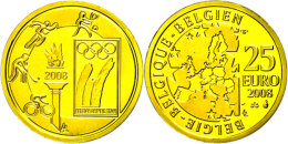 25 Euro, Gold, 2008, XXIX. Sommerspiele In Beijing, KM 269, Schön 253, Im Holzetui Mit Kapsel Und Zertifikat,... - Other & Unclassified