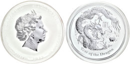 30 Dollars, 1 Kg Silber, 2012, Jahr Des Drachen, In Kapsel, St.  St30 Dollars, 1 Kg Silver, 2012, Year Of The... - Autres & Non Classés