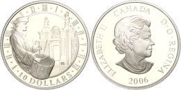 10 Dollars, 2006, Historische Stätte In Kanada - Lousbourg, KM 661, Schön 672, Im Etui Mit OVP Und... - Autres & Non Classés