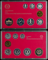 1 Pfennig Bis 5 Mark, 1988, Kursmünzensatz, Brandenburger Tor, Auflage Nur 2.300 Stück, In Hartplastik,... - Sets De Acuñados &  Sets De Pruebas