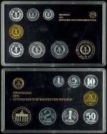 1 Pfennig Bis 5 Mark, 1987, Kursmünzensatz, Brandenburger Tor, Auflage Nur 2.345 Stück, In Hartplastik,... - Sets De Acuñados &  Sets De Pruebas