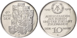 10 Mark, 1989, 40 Jahre DDR, Original Verschweißt, PP., Katalog: J. 1630 PP10 Mark, 1989, 40 Years German... - Other & Unclassified
