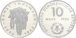 10 Mark, 1986, Thälmann, In Hartplastik Verplombt, PP., Katalog: J. 1608 PP10 Mark, 1986, Thälmann,... - Other & Unclassified