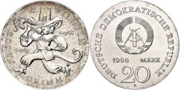 20 Mark, 1986, Gebrüder Grimm, St., Katalog: J. 1607 St20 Mark, 1986, Brothers Fury, St., Catalogue: J.... - Other & Unclassified