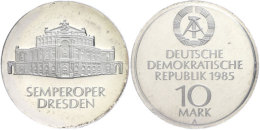 10 Mark, 1985, Semperoper, In Hartplastik Verschweißt, PP., Katalog: J. 1600 PP10 Mark, 1985, Semperoper,... - Other & Unclassified