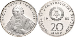 20 Mark, 1983, Luther, In Hartplastik Verplombt, PP., Katalog: J. 1591 PP20 Mark, 1983, Luther, In UPVC Sealed,... - Otros & Sin Clasificación