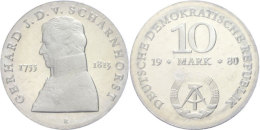 10 Mark, 1980, Scharnhorst, In Hartplastik Verplombt, PP., Katalog: J. 1577 PP10 Mark, 1980, Scharnhorst, In... - Other & Unclassified