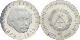 5 Mark, 1979, Einstein, In Hartplastik Verplombt, PP., Katalog: J. 1572 PP5 Mark, 1979, Klunk, In UPVC Sealed,... - Other & Unclassified