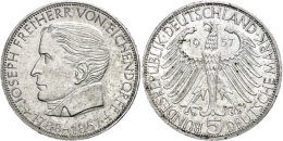 5 Mark, 1957, Eichendorff, Vz., Katalog: J. 391 Vz5 Mark, 1957, Eichendorff, Extremley Fine, Catalogue: J. 391... - Otros & Sin Clasificación