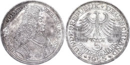 5 Mark, 1955, Markgraf Von Baden, Vz., Katalog: J. 390 Vz5 Mark, 1955, Margrave From Baden, Extremley Fine,... - Otros & Sin Clasificación