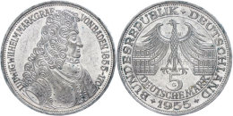 5 Mark, 1955, Markgraf Von Baden, Vz., Katalog: J. 390 Vz5 Mark, 1955, Margrave From Baden, Extremley Fine,... - Autres & Non Classés