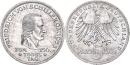 5 Mark, 1955, Schiller, Vz., Katalog: J. 389 Vz5 Mark, 1955, Schiller, Extremley Fine, Catalogue: J. 389 Vz - Other & Unclassified