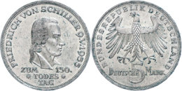 5 Mark, 1955, Schiller, Vz., Katalog: J. 389 Vz5 Mark, 1955, Schiller, Extremley Fine, Catalogue: J. 389 Vz - Other & Unclassified