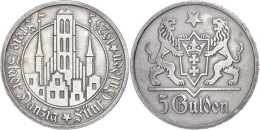 Danzig, 5 Gulden, 1923, Marienkirche, Kl. Rf., Ss-vz., Katalog: J. D 9 Ss-vzGdansk, 5 Guilder, 1923, St.... - Other & Unclassified