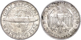 3 Reichsmark, 1930, E, Graf Zeppelin, F. St., Katalog: J. 342 3 Reichmark, 1930, E, Count Zeppelin, F. St.,... - Autres & Non Classés