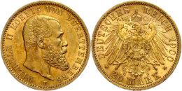 20 Mark, 1900, Wilhelm II., Ss., Katalog: J. 296 Ss20 Mark, 1900, Wilhelm II., Very Fine., Catalogue: J. 296 Ss - Other & Unclassified