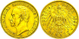 20 Mark, 1896, Carl Alexander, Kl. Rf., Ss-vz., Katalog: J. 282 Ss-vz20 Mark, 1896, Carl Alexander, Small Edge... - Autres & Non Classés