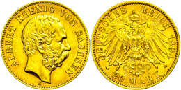 20 Mark, 1894, Albert, Vz., Katalog: J. 264 Vz20 Mark, 1894, Albert, Extremley Fine, Catalogue: J. 264 Vz - Other & Unclassified