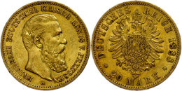 20 Mark, 1888, Friedrich III., Ss-vz., Katalog: J. 248 Ss-vz20 Mark, 1888, Friedrich III., Very Fine To... - Autres & Non Classés