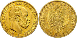 20 Mark, 1878, Wilhelm I., Mzz A, Ss., Katalog: J. 246 Ss20 Mark, 1878, Wilhelm I., Mzz A, Very Fine.,... - Otros & Sin Clasificación