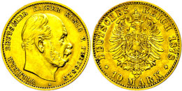 10 Mark, 1878, Wilhelm I., Ss., Katalog: J. 245 Ss10 Mark, 1878, Wilhelm I., Very Fine., Catalogue: J. 245 Ss - Other & Unclassified