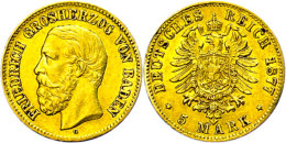 5 Mark, 1877, Friedrich I., Ss., Katalog: J. 185 Ss5 Mark, 1877, Friedrich I., Very Fine., Catalogue: J. 185 Ss - Autres & Non Classés