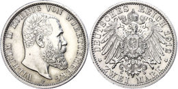 2 Mark, 1912, Wilhelm II., Min Poliert, Vz., Katalog: J. 174 Vz2 Mark, 1912, Wilhelm II., Min Polished,... - Other & Unclassified