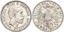 2 Mark, 1896, Karl Günther, Wz. Rf., Ss., Katalog: J. 168 Ss2 Mark, 1896, Karl Günther, Watermark.... - Otros & Sin Clasificación