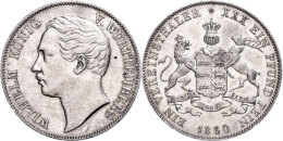 Taler, 1860, Wilhelm I., AKS 77, J. 83, Wz. Rf., Ss-vz.  Ss-vzThaler, 1860, Wilhelm I., AKS 77, J. 83,... - Autres & Non Classés