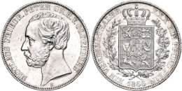 Taler, 1866, Nicolaus Friedrich Peter, AKS 25, J. 55, Kl. Rf., Vz.  VzThaler, 1866, Nicolaus Friedrich Peter,... - Otros & Sin Clasificación