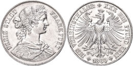 Vereinstaler, 1860, AKS 8, Randfehler, Kratzer, Ss-vz.  Ss-vzConvention Thaler, 1860, AKS 8, Margin Fault,... - Otros & Sin Clasificación