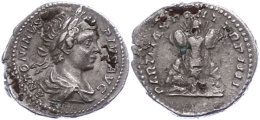 Caracalla,196-217, Denar (2,78g). Av: Büste Nach Rechts, Darum Umschrift. Rev: Gefangene Um Tropäe, Darum... - Other & Unclassified