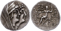Tetradrachme (16,37g),125-121 V. Chr., Ptolemais, Kleopatra Thea Und Antiochos VIII. Av: Kopf Der Kleopatra Thea... - Ohne Zuordnung
