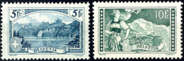 1928, 5 Fr. Und 10 Fr. Landschaften, Tadellos Ungebraucht, Mi. 380.-, Katalog: 227/28 *1928, 5 Fr. And 10 Fr.... - Other & Unclassified