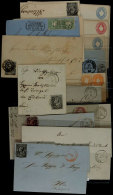 1855 - 1867, 15 Briefe Und Ganzsachen, Dabei Bessere Stempel, Dazu Zwei Vorderseiten  BF1855 - 1867, 15 Covers... - Saxe