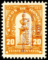 5 Cts. Auf 20 C. Hellbraun, Violetter Aufdruck, Flugpostmarke 1930, Tadellos Ungebraucht, Signiert, Mi. 800.-,... - Honduras