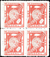 Feuerland : 1891, 10C. Karmin, Postfrischer 4er-Block Vom Linken Bogenrand, Tadellos, Mi. 240,- +, Katalog: I... - Other & Unclassified