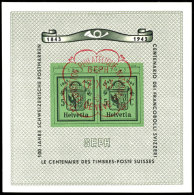 Blockausgabe "Genfer Briefmarkenausstellung", Tadellos Gestempelt Mit Rotem Ersttagssonderstempel "Geneve", Mi.... - Other & Unclassified