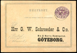 6 Öre, Ganzsachenkarte Mit Firmenzudruck Von "LYRESTADT 30 10 1879" Nach Göteborg, Katalog: P1CII GA6... - Otros & Sin Clasificación