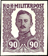 1918, 2 - 90 H. Unverausgabter Satz, Ungezähnt Kpl., Ungebraucht, Mi. 250,-, Katalog: I/XIII U *1918, 2 -... - Otros & Sin Clasificación